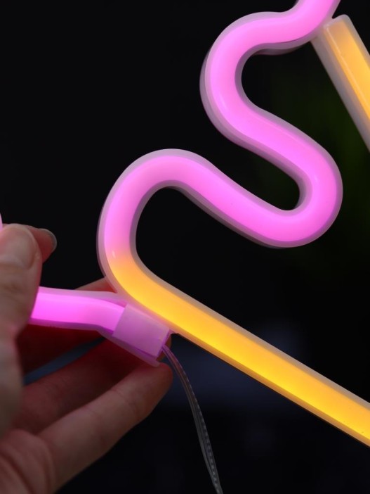 Неоновый подвесной ночник «Ice cream», USB, свечение mix (26,5х15,5 см) 