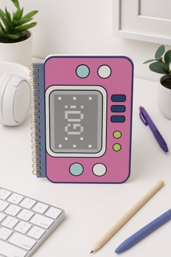 Блокнот на спирали (B6) "Retro joystick", pink (13*18)