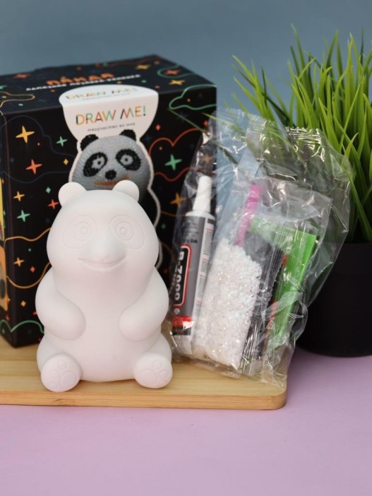 Алмазная мозаика на копилке (нижняя загрузка) Draw Me! «Panda», (9*8.5*12 см) 
