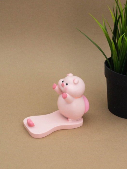 Подставка под телефон/планшет «Pig bow tie», pink (9 см) 