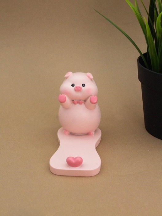 Подставка под телефон/планшет «Pig bow tie», pink (9 см) 