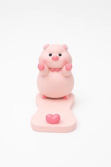 Подставка под телефон/планшет «Pig bow tie», pink (9 см)