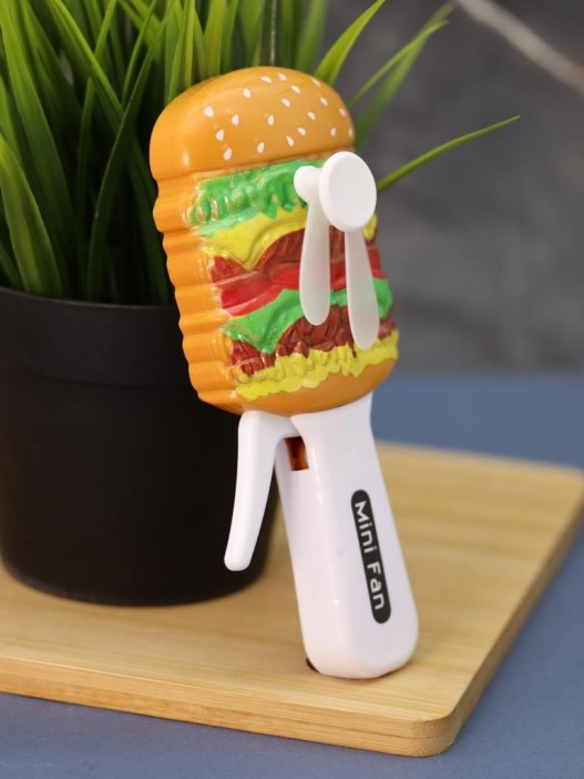Портативный механический ручной вентилятор «Burger» (14,5х7,5х4 см), mix 