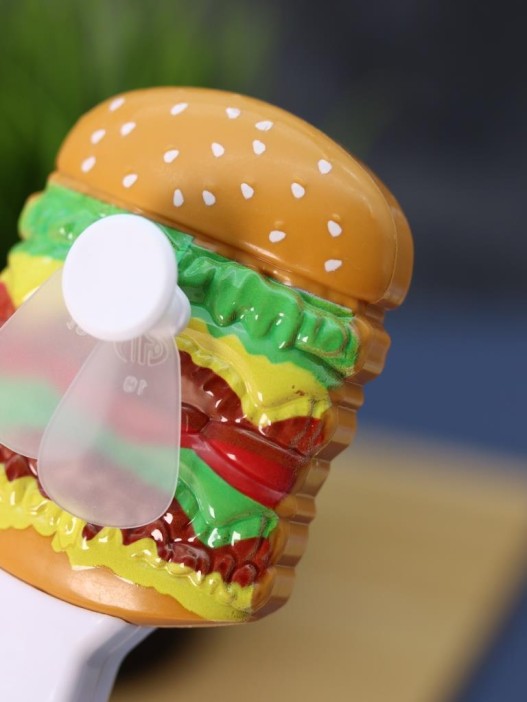 Портативный механический ручной вентилятор «Burger» (14,5х7,5х4 см), mix 