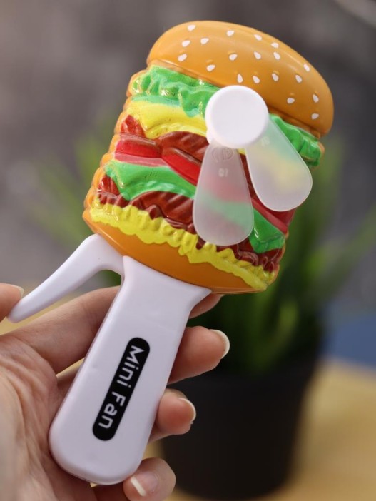 Портативный механический ручной вентилятор «Burger» (14,5х7,5х4 см), mix 
