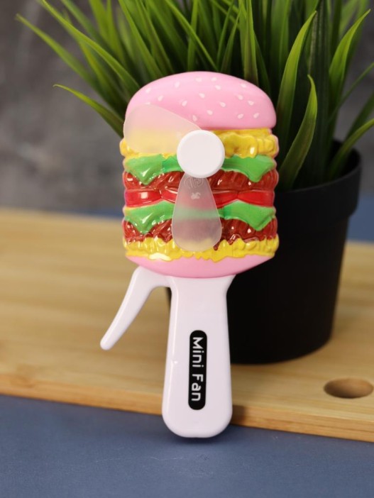 Портативный механический ручной вентилятор «Burger» (14,5х7,5х4 см), mix 