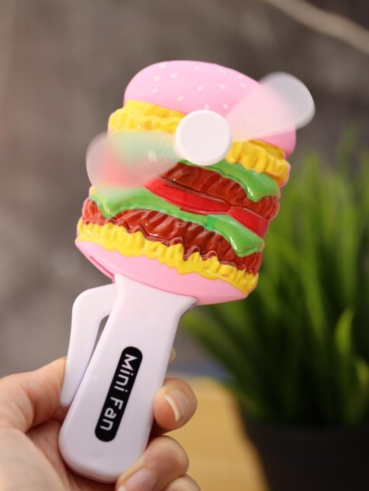 Портативный механический ручной вентилятор «Burger» (14,5х7,5х4 см), mix 