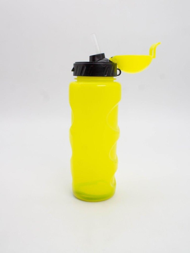 Бутылка "Movement life" с трубочкой, yellow (500 ml)