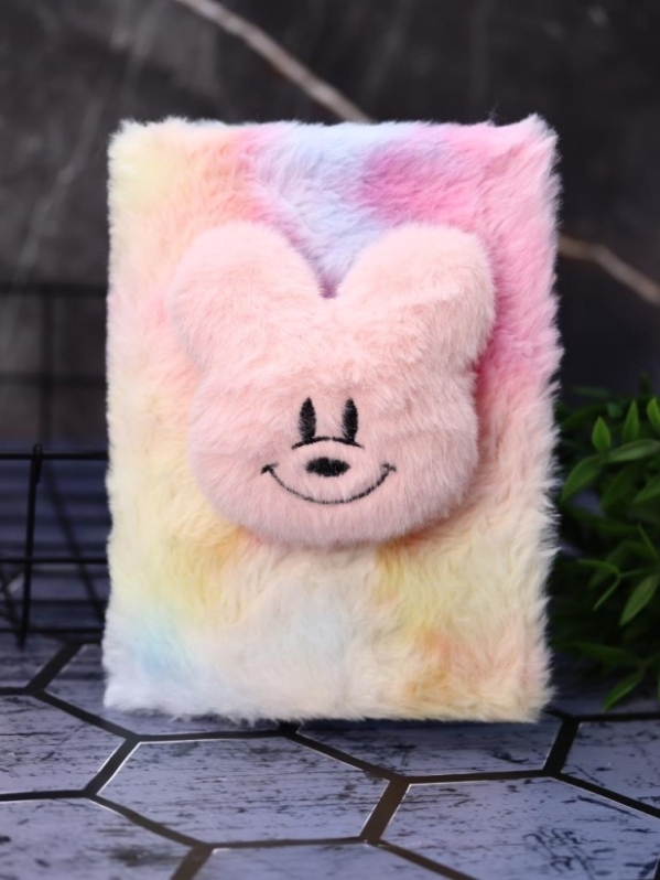 Блокнот плюшевый «Cute friend», rainbow (12,5х17,5 см)