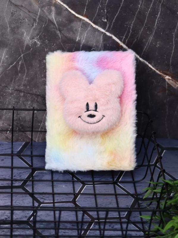 Блокнот плюшевый «Cute friend», rainbow (12,5х17,5 см)