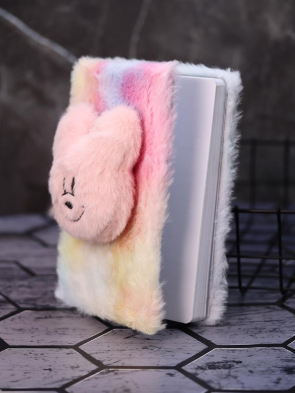 Блокнот плюшевый «Cute friend», rainbow (12,5х17,5 см)