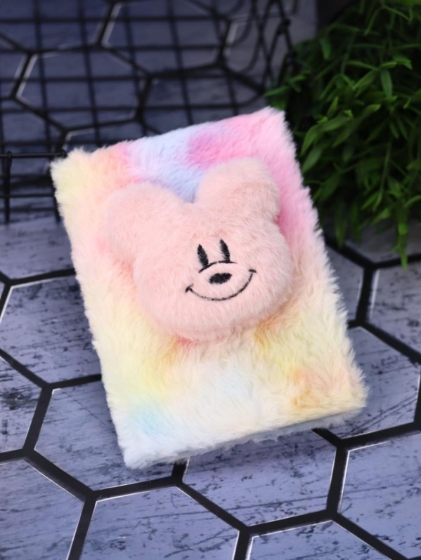 Блокнот плюшевый «Cute friend», rainbow (12,5х17,5 см)