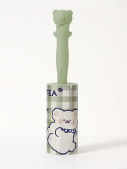 Ролик для чистки одежды "Dark green volumetric bear", 10 см*60 листов