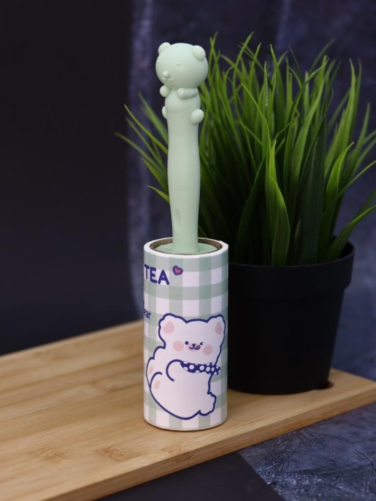 Ролик для чистки одежды &quot;Dark green volumetric bear&quot;, 10 см*60 листов 