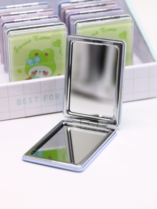 Зеркало шейкер раскладное &quot;Sweet Time Rabbit&quot;, голубое, 8*6 см 