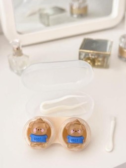 Контейнер для линз «Glass bear», brown