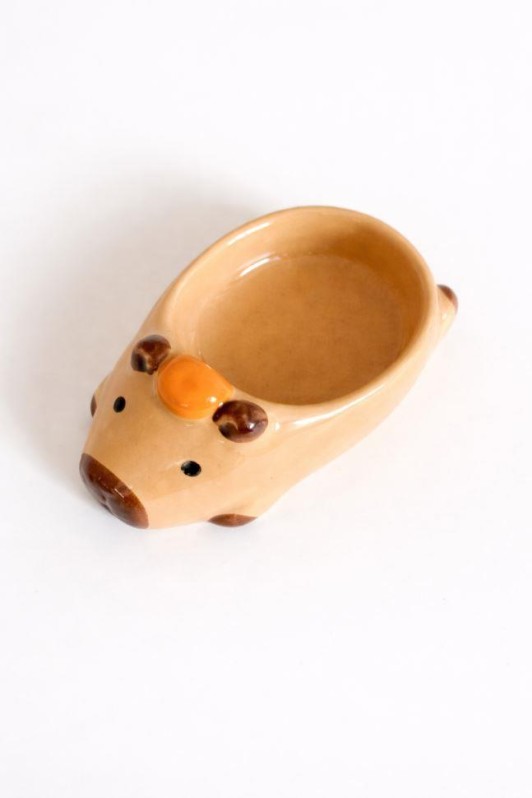 Набор керамических соусников 10шт.  "Капибара", белый (9,5х5,5х2,5 см) 