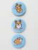 Набор значков 3 шт. iLikeGift &quot;Corgi&quot; 