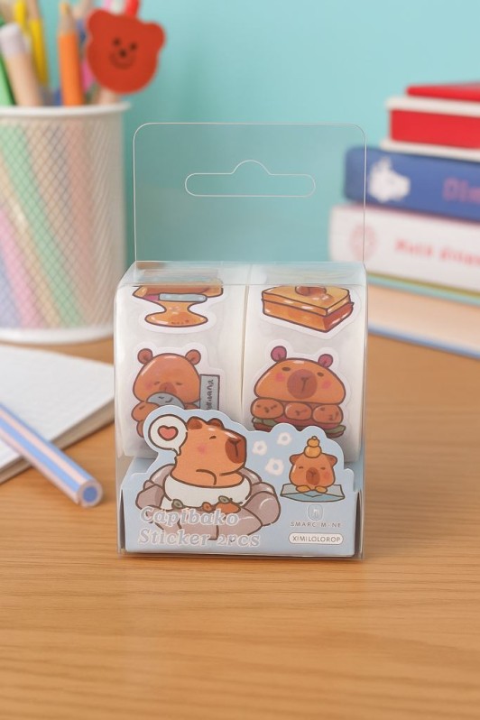 Набор декоративного скотча &quot;Capybara fishing&quot;, brown 