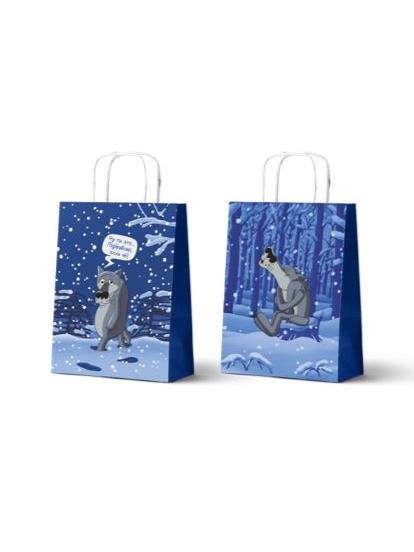 Пакет подарочный «Жил-был Пёс. Поздравляю, если чё», белый (24*14*30) 