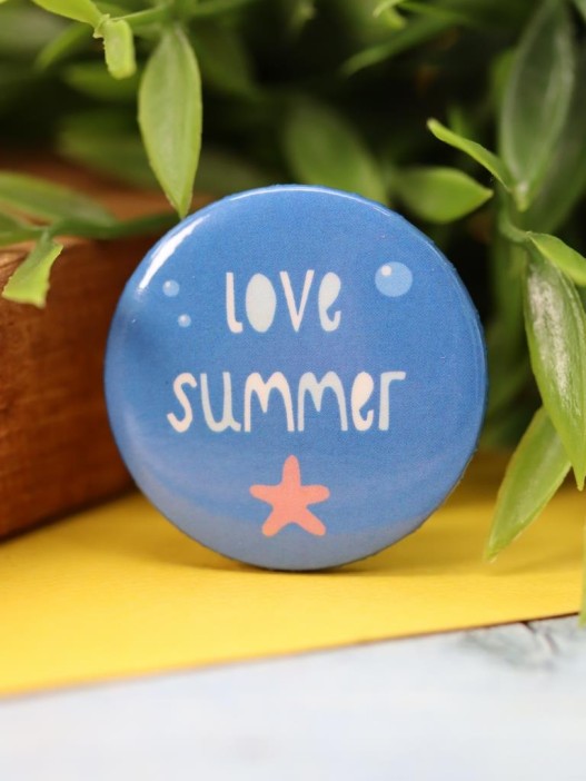 Набор значков 3 шт. iLikeGift Shark &quot;LOVE SUMMER&quot; 