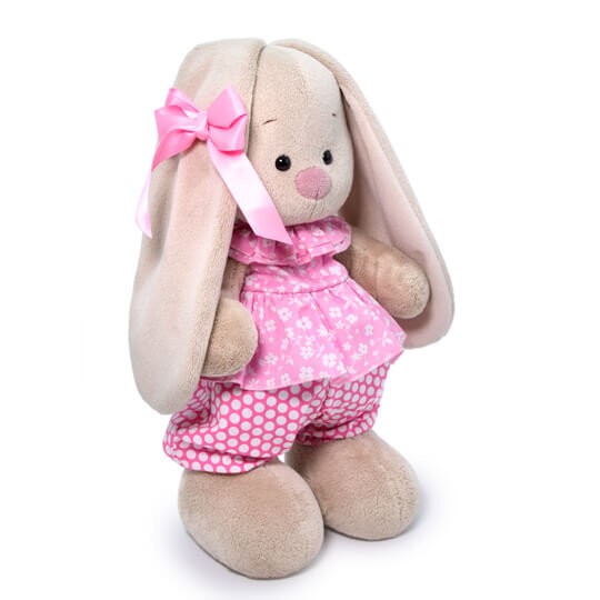 Мягкая игрушка "Зайка Ми в комбинезоне с баской" (малый) (25 см) 