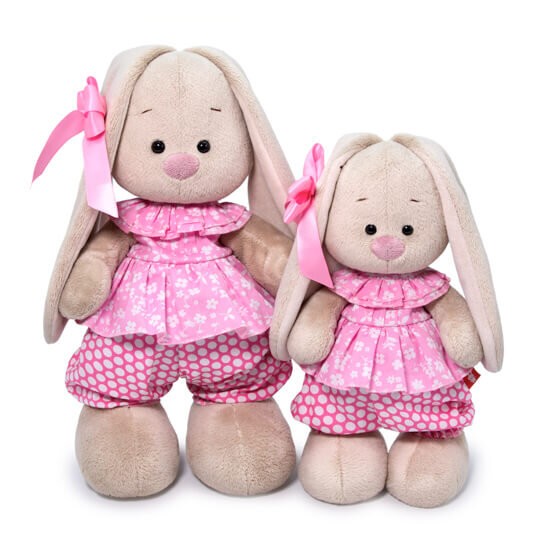 Мягкая игрушка "Зайка Ми в комбинезоне с баской" (малый) (25 см) 