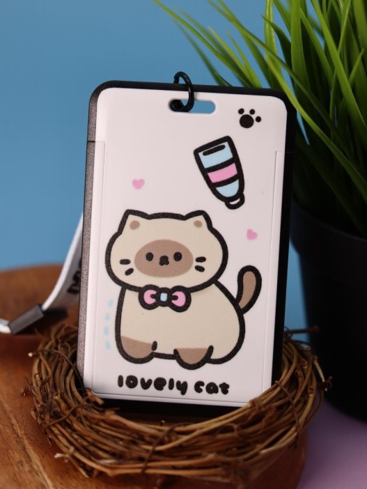 Футляр для карт на ленте &quot;Don’t touch&quot;, cream 