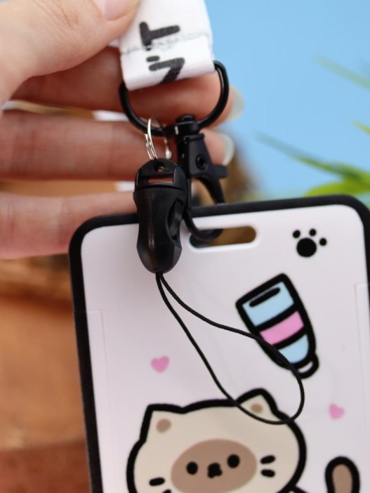 Футляр для карт на ленте &quot;Don’t touch&quot;, cream 