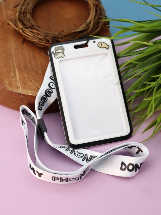 Футляр для карт на ленте &quot;Don’t touch&quot;, cream 