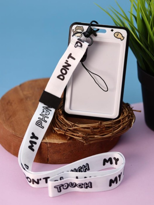 Футляр для карт на ленте &quot;Don’t touch&quot;, cream 