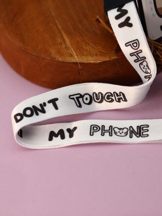 Футляр для карт на ленте &quot;Don’t touch&quot;, cream 