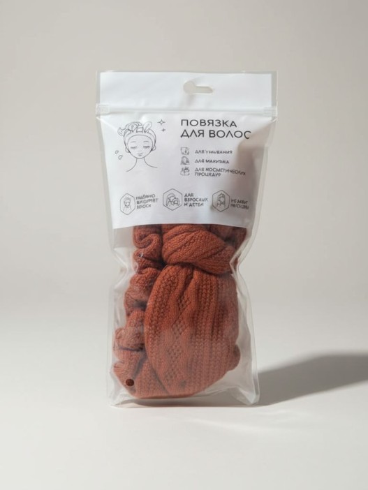 Повязка на голову &quot;Knitted bunny&quot;, brown 