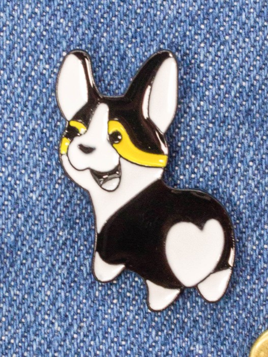 Значок "Корги", black 