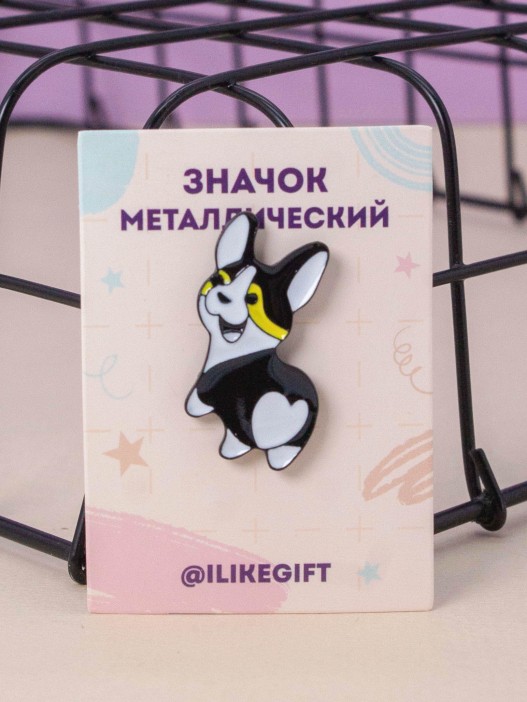 Значок "Корги", black 