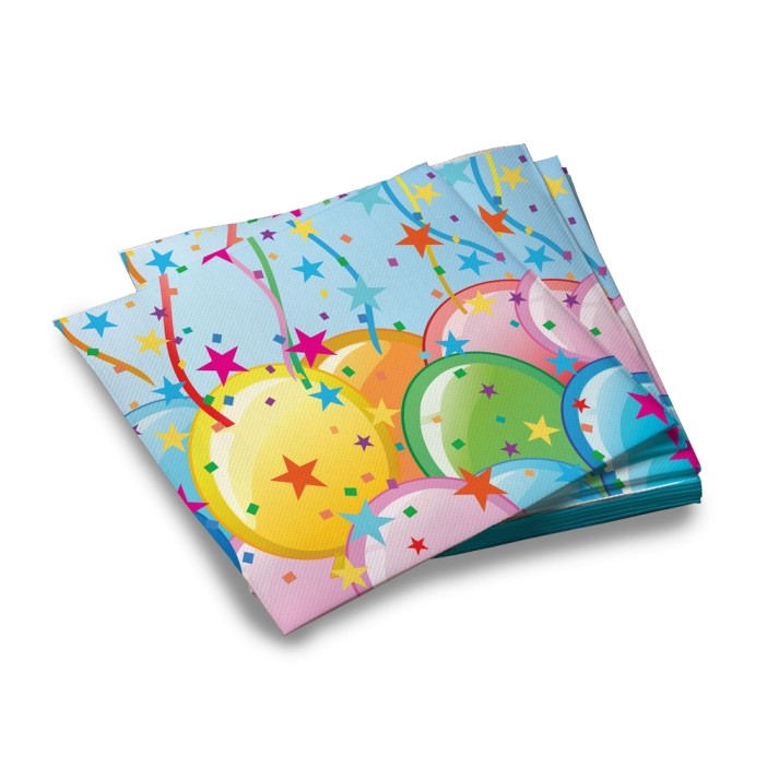 Салфетки бумажные трехслойные 20 шт. &quot;Шары&quot; (33*33 см) 