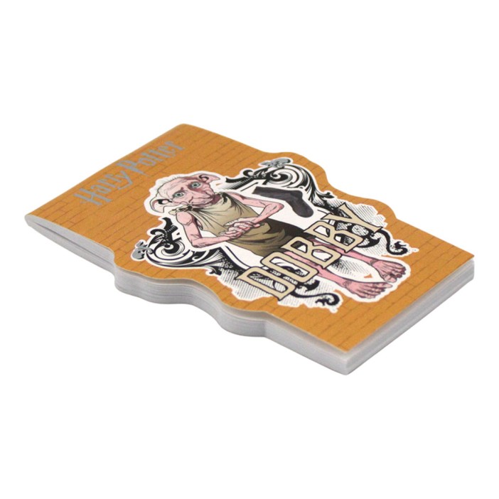 Блокнот фигурный А7 "Гарри Поттер-2", 40л, на скрепке, тиснение серебряной фольгой 