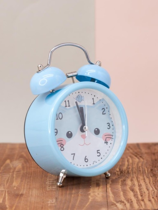 Часы-будильник "Funny cat", blue 
