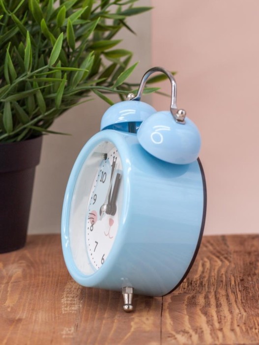 Часы-будильник "Funny cat", blue 