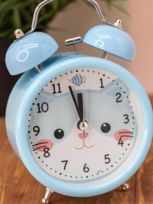 Часы-будильник "Funny cat", blue 
