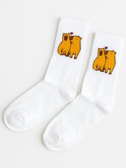 Носки «Capybara in love», белый, мужские/женские р. 35-40