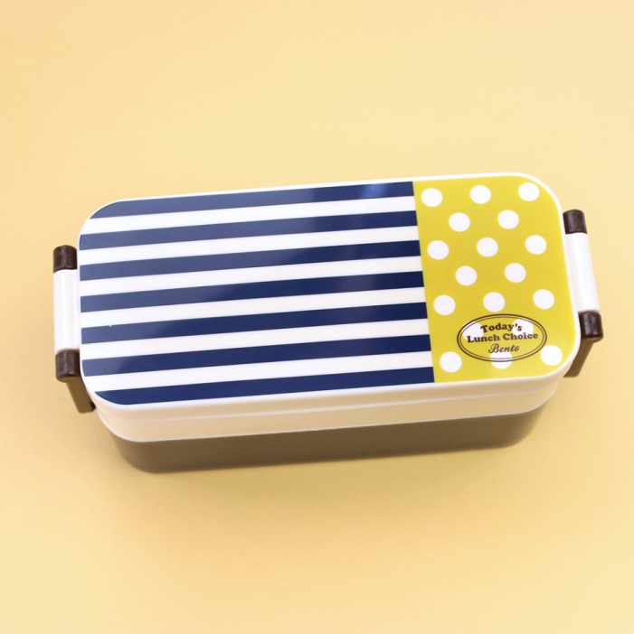 Ланчбокс &quot;Полоска\Горошек&quot; синий 
