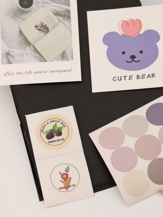 Упаковочный набор для подарков (2 листа+лента+открытка+5 наклеек) &quot;Dark charm&quot;, 40x50 см 