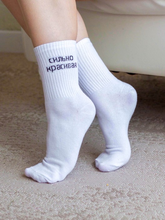 Носки женские &quot;Сильно красивая&quot;, р. 35-40 