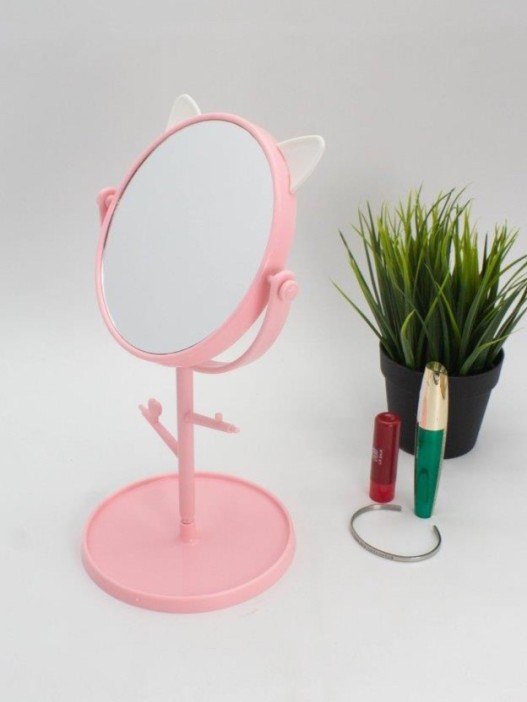 Зеркало настольное "Kitty tree", pink (28,5 x 15 см) 