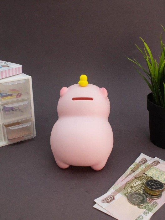Копилка &quot;Capybara Friend Duck&quot;, 14 см, pink 