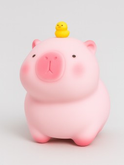 Копилка "Capybara Friend Duck", 14 см, pink