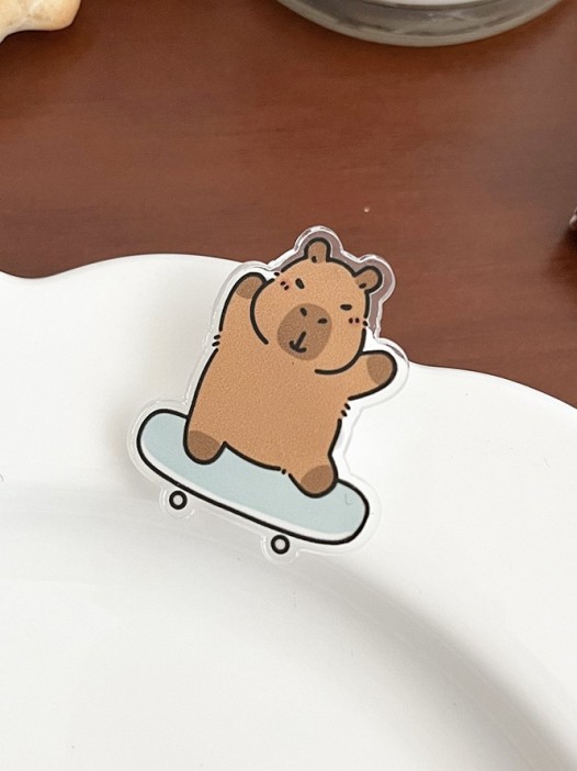 Значок акриловый iLikeGift &quot;Capybara Skater&quot; 