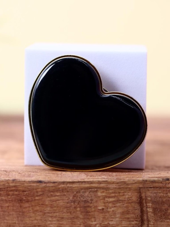 Попсокет "Black heart", gold