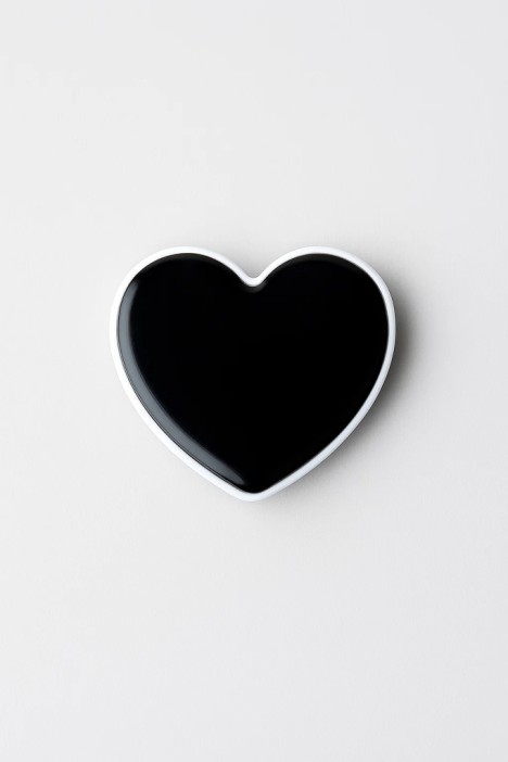 Попсокет &quot;Black heart&quot;, gold 